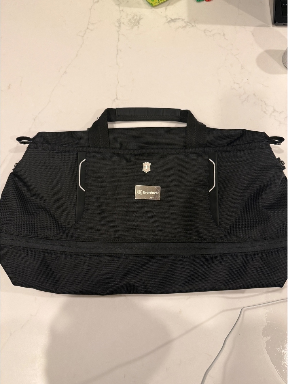 Victorinox Black Travel Duffel Bag with Multiple Compartments
